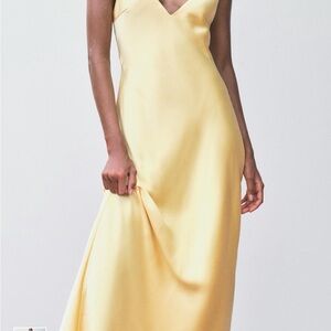Zara Yellow Midi Dress